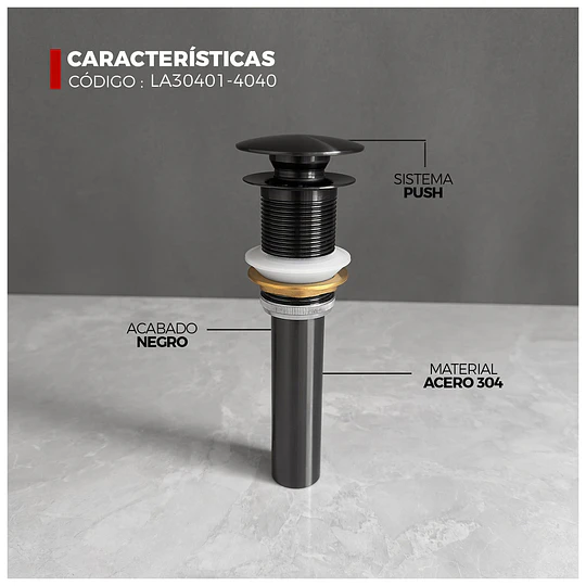 LAVADERO DE ACERO INOXIDABLE NANO NEGRO DE 40CM X 40CM LA30401-4040