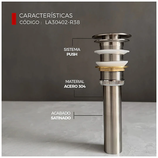 LAVADERO CIRCULAR ACERO INOXIDABLE 304 LA30402-R38