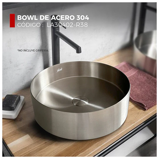 LAVADERO CIRCULAR ACERO INOXIDABLE 304 LA30402-R38