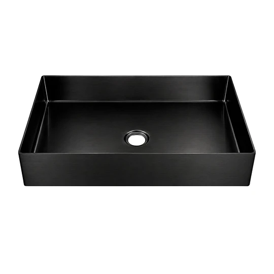 LAVADERO DE ACERO INOXIDABLE NANO NEGRO DE 55CM X 38CM LA30401-5538