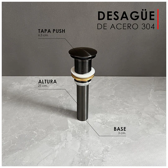 LAVADERO DE ACERO INOXIDABLE NANO NEGRO DE 55CM X 38CM LA30401-5538