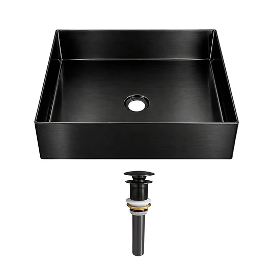 SET GRAND LUXE Lavamanos + Mezcladora Negro Mate