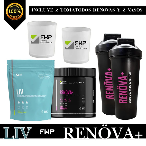 COLÁGENO RENOVA HIDROLIZADO + LIV FIBRA FWP X2