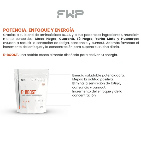 E-BOOST ENERGIZANTE NATURAL DE FWP 196GR