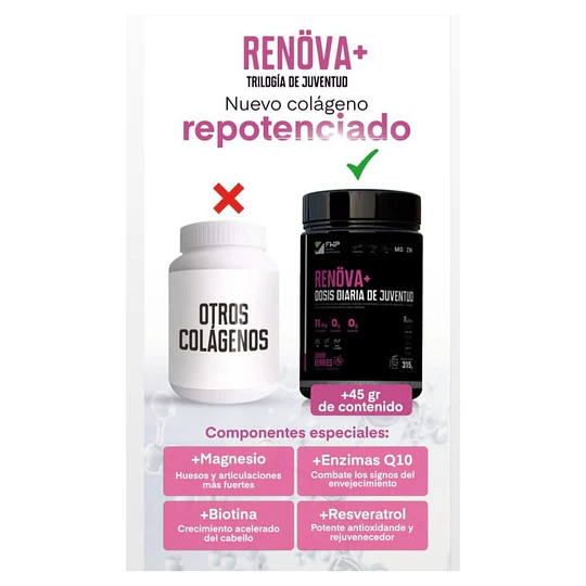 PAQUETE FAMILIAR DE COLÁGENO RENOVA+ 7 POTES DE FWP