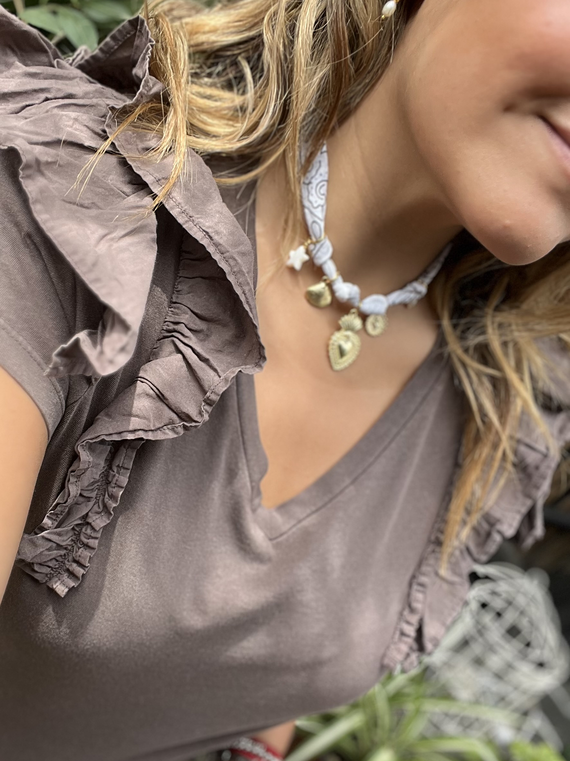 Collar tela blanco 7