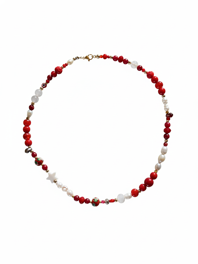 collar único tonos rojos 1