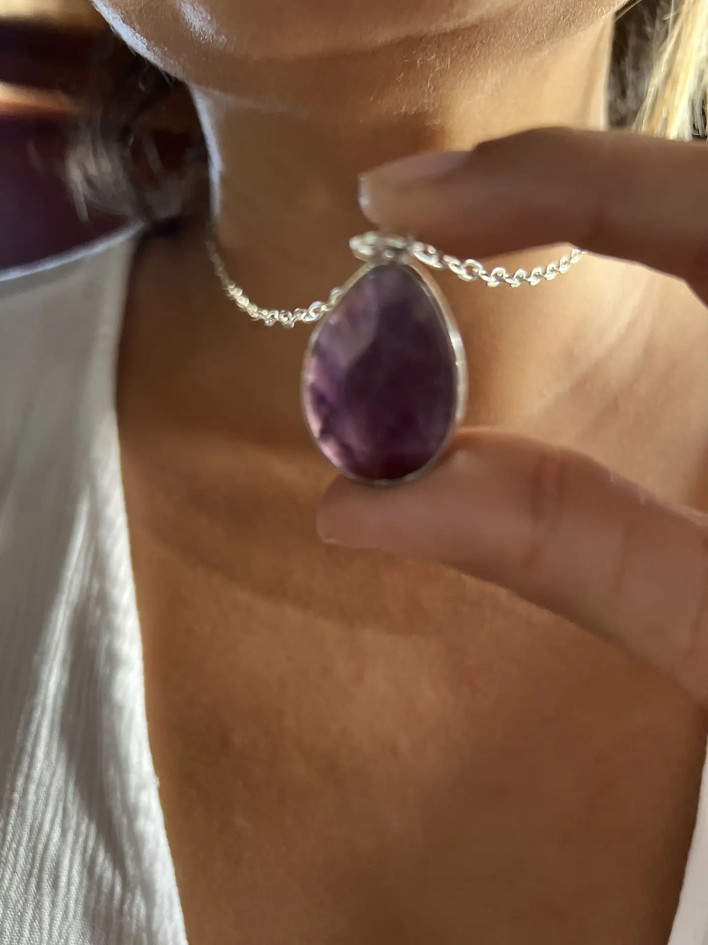 collar amatista facetada 7