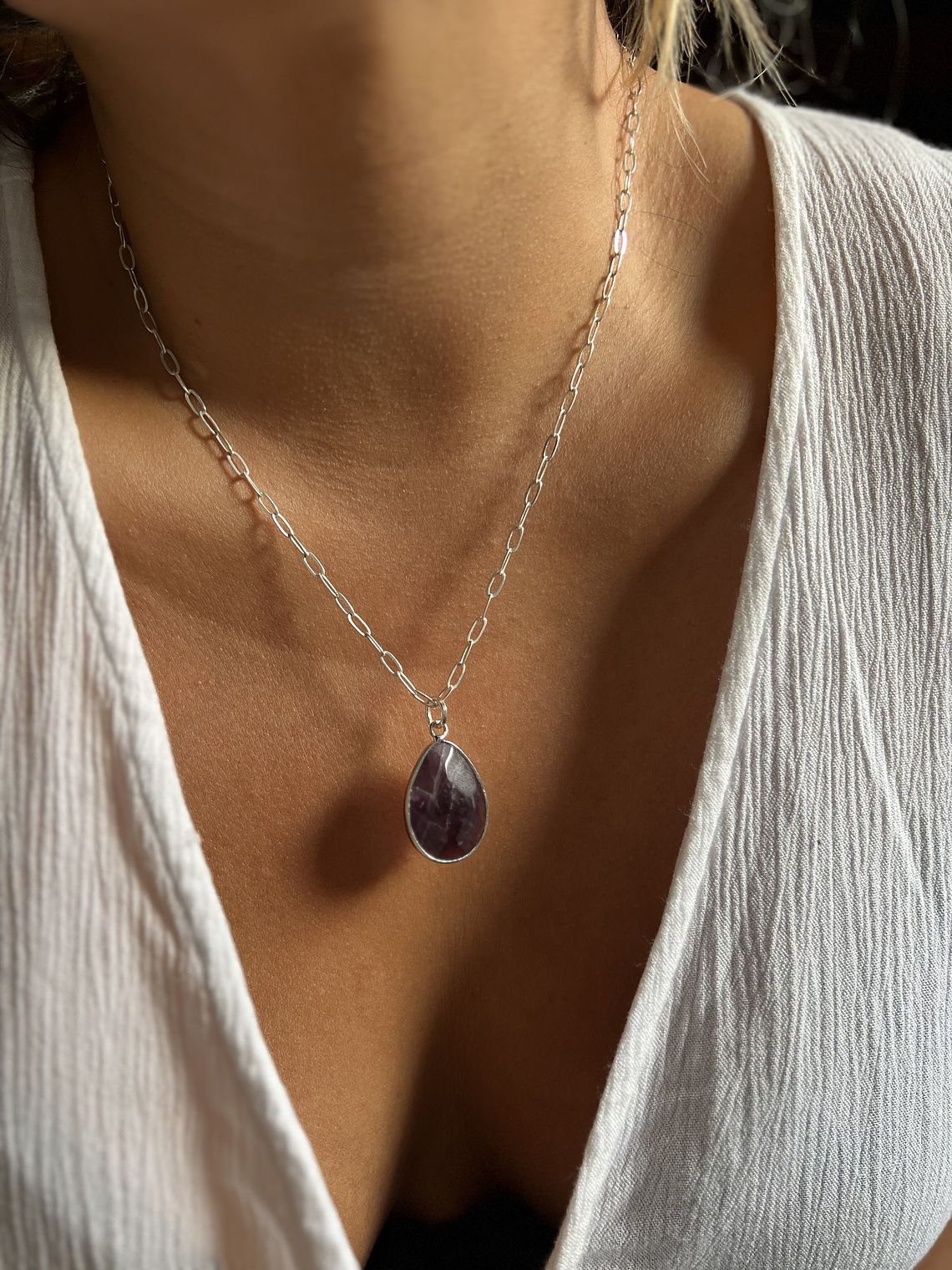 collar amatista facetada 5