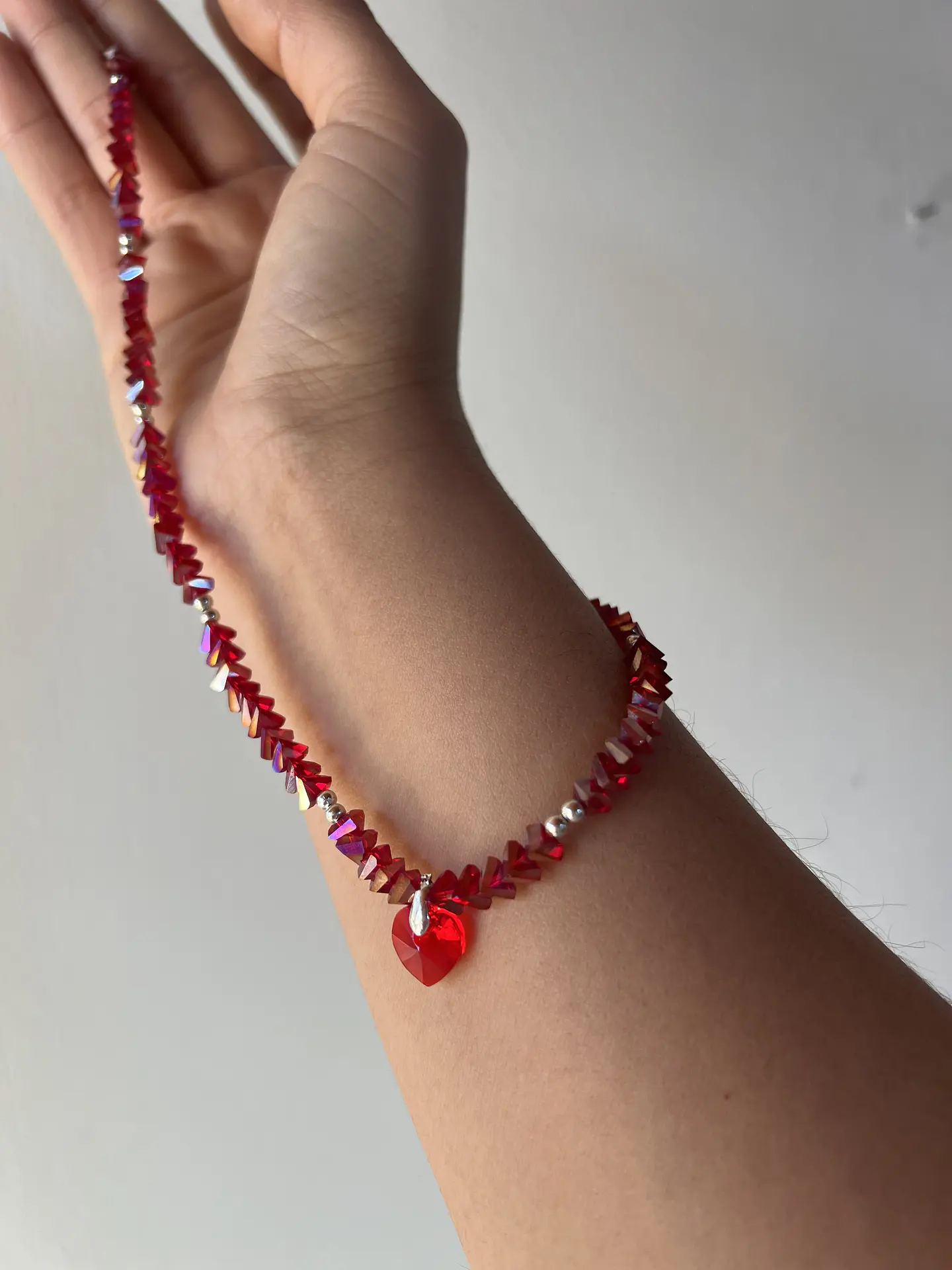 minicollar rojo plata 6