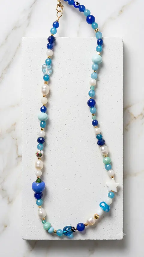 collar mix azul 