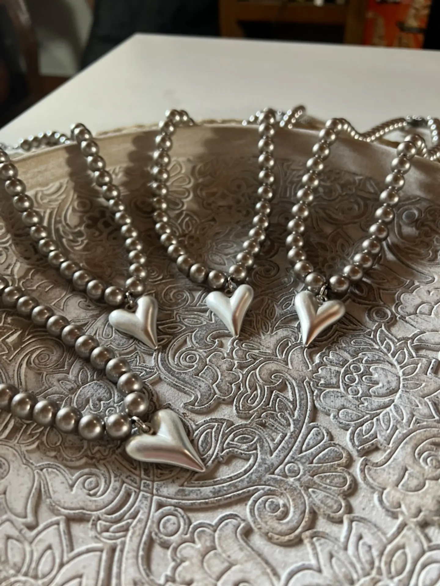 collar snow plateado 1