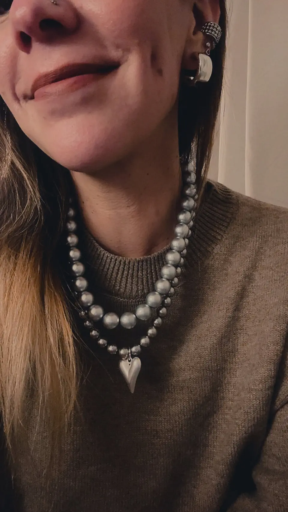 collar snow plateado 2