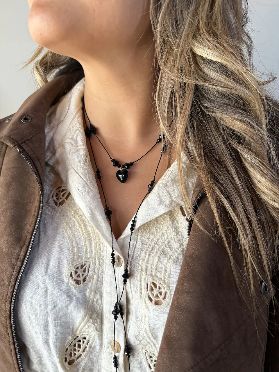 collar corazón mini onix 4