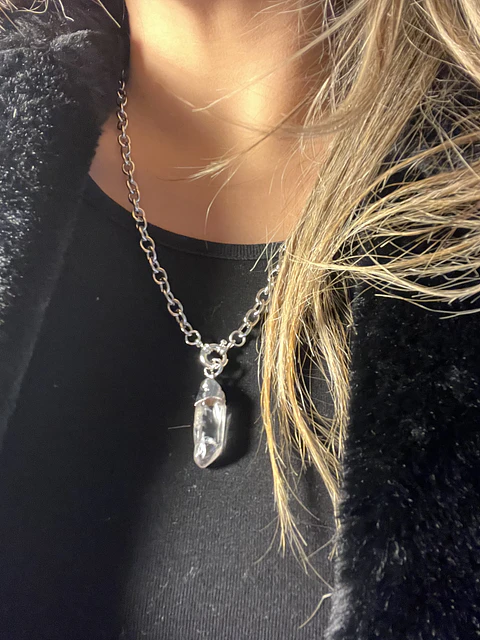 collar cuarzo acero