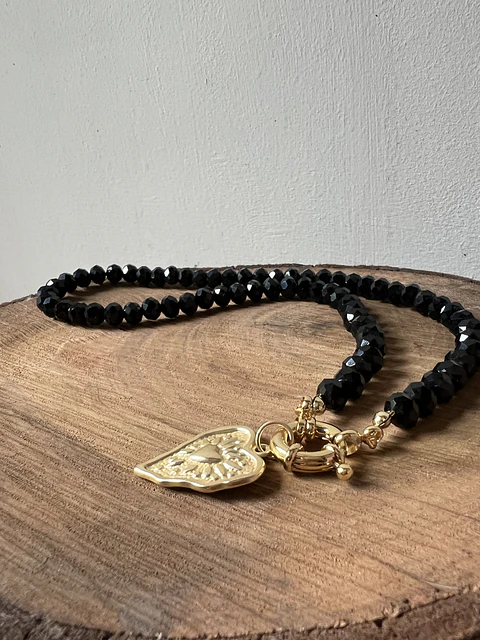 collar cristal black