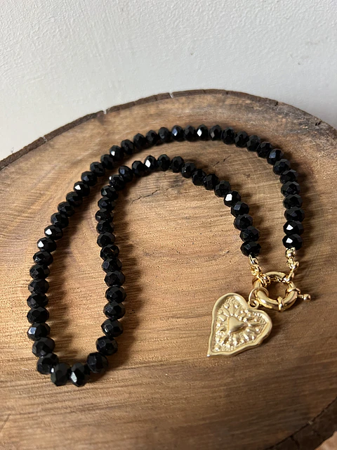 collar cristal black