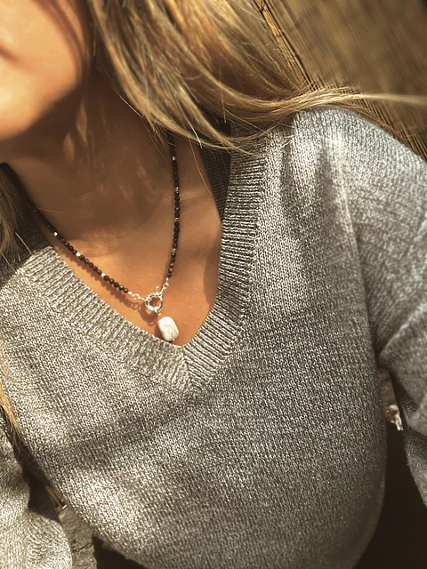 collar agatas perla 