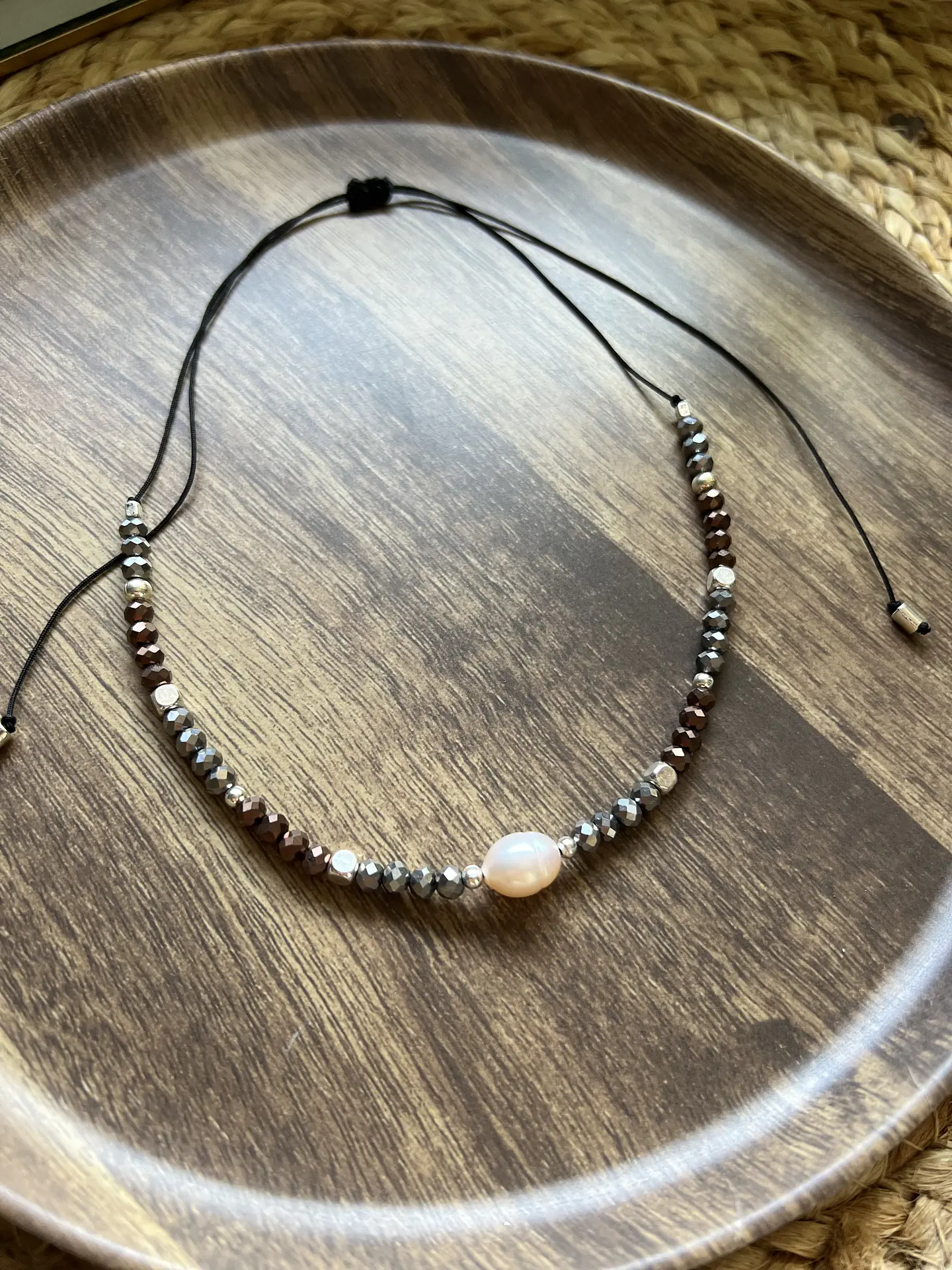 choker perla plateado 1