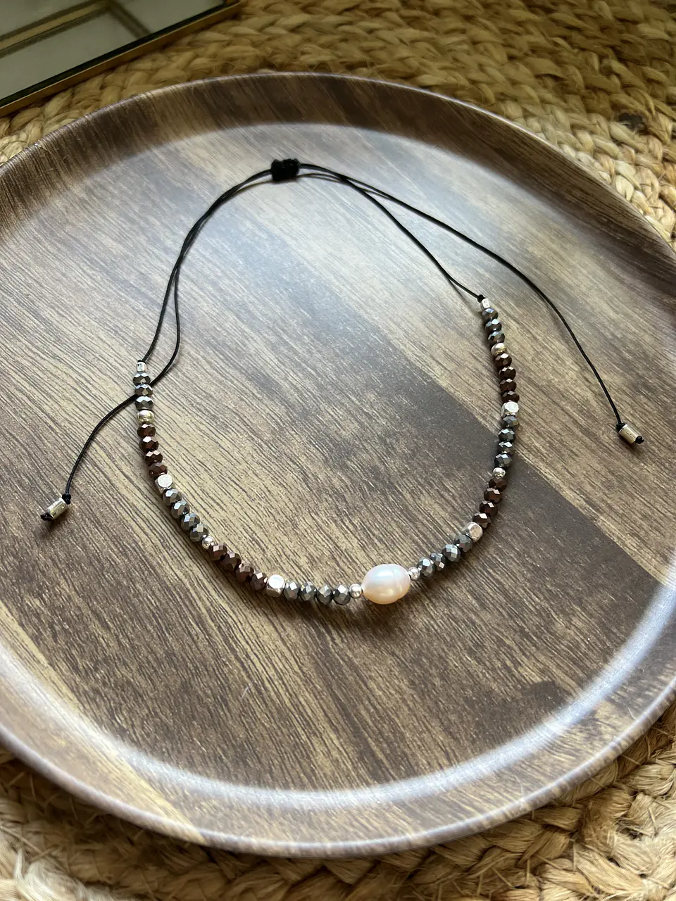 choker perla plateado 3