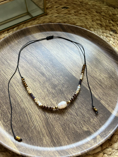 choker perla dorado 