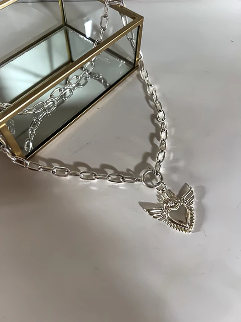 Collar cap enchapado plata