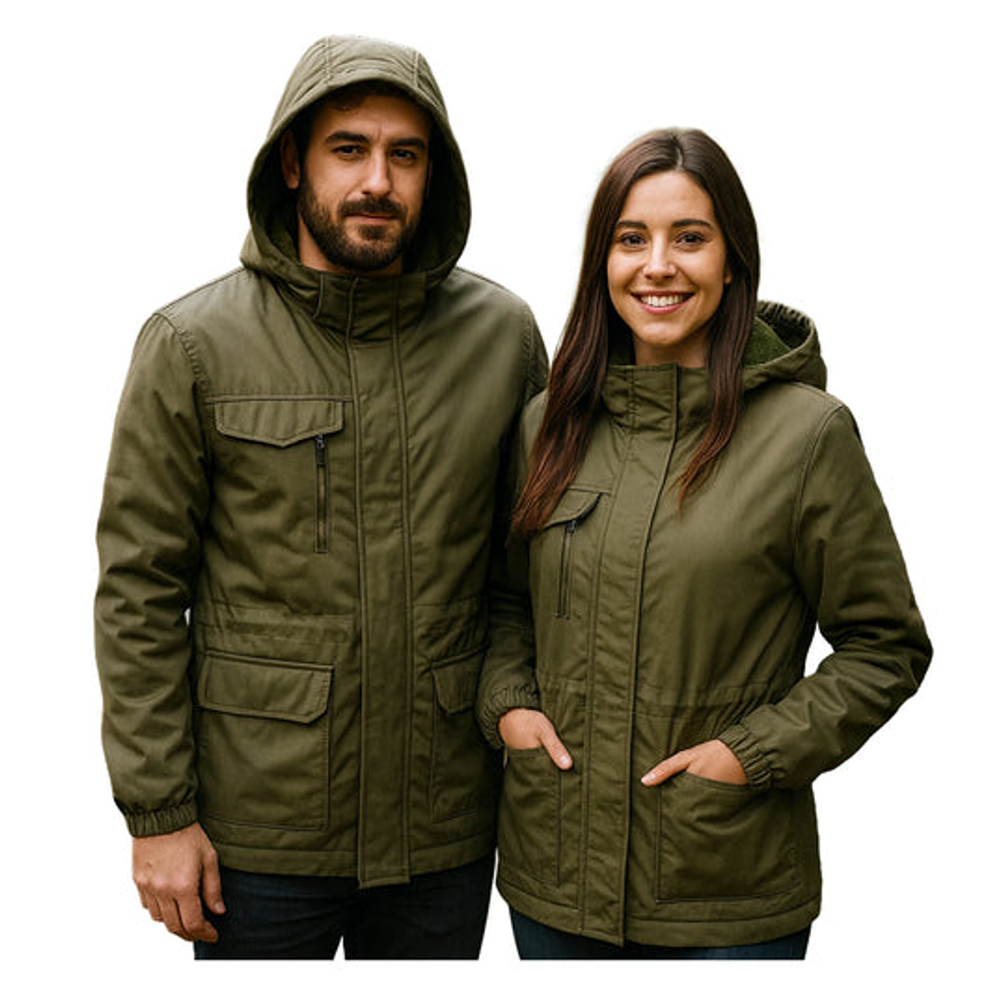 Parka Forro Peluche Gorro Desmontable Velox Unisex 1