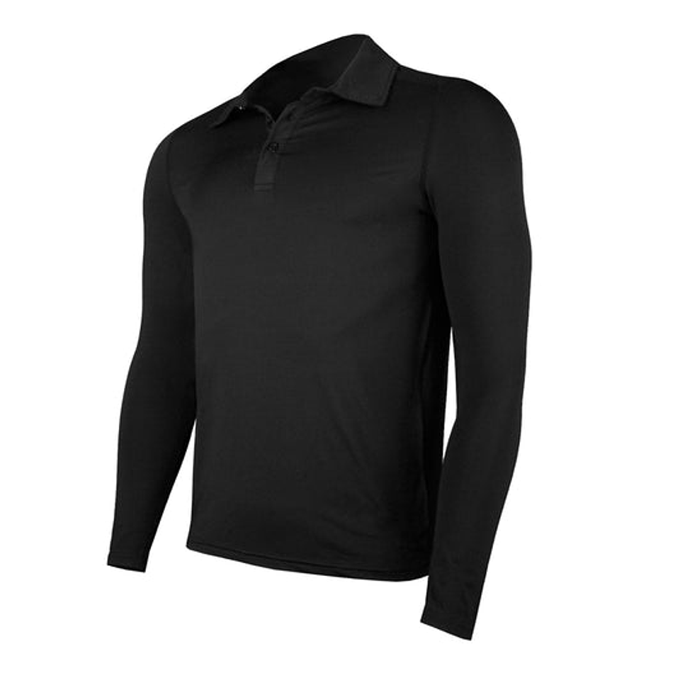 Polera Dry Fit Manga Larga Con Cuello Pale Hombre 1