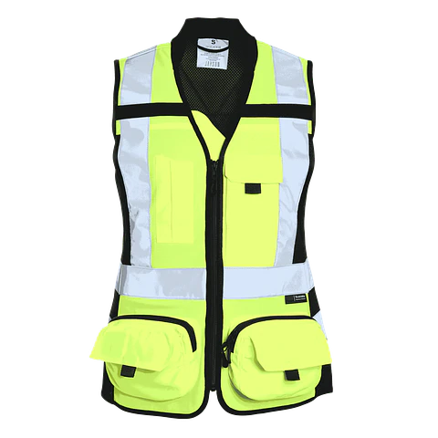 Chaleco Geologo Minero Alta Visibilidad Mujer