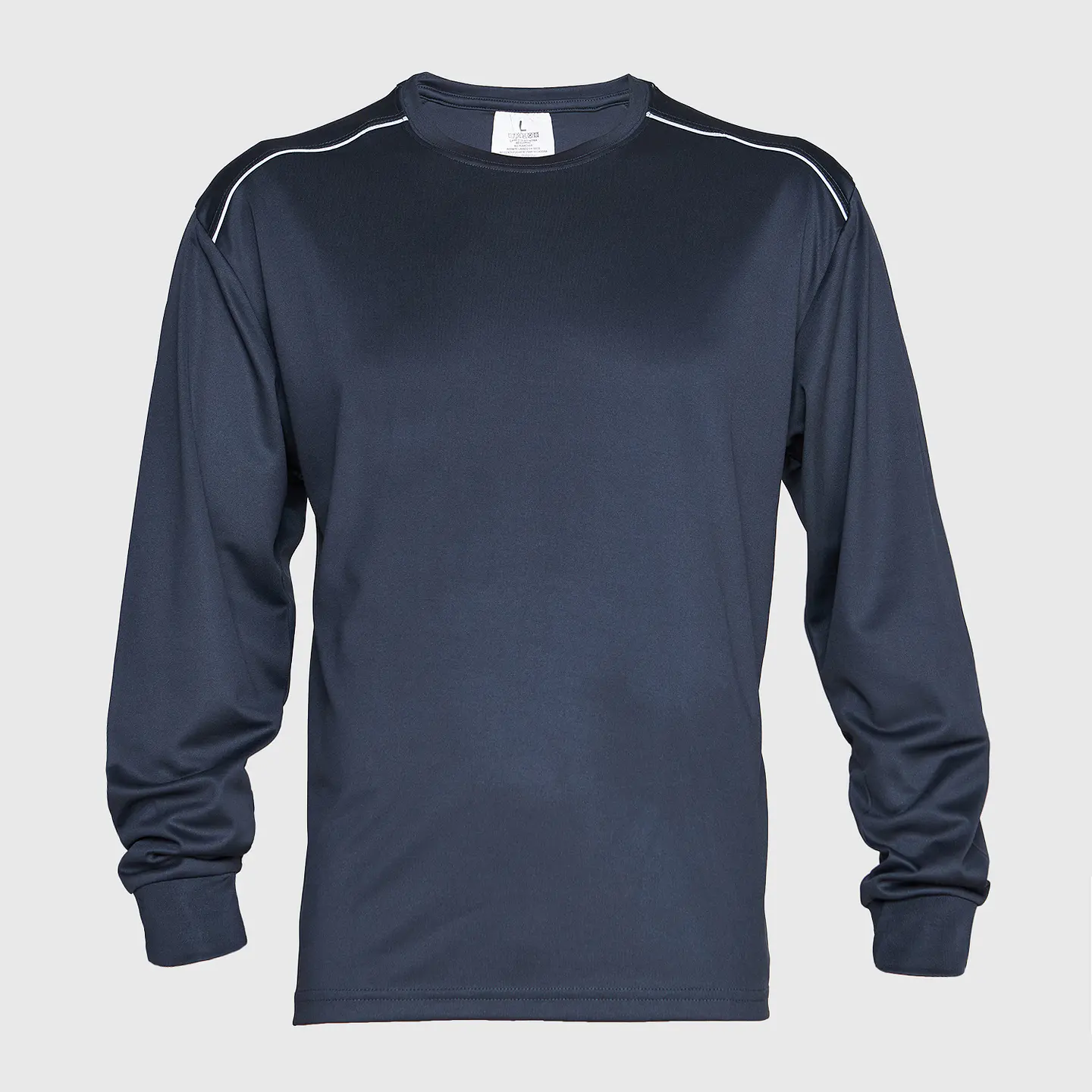 Polera Dry Fit C/Antibacterial Ml Cuello Polo Y Reflectante 1