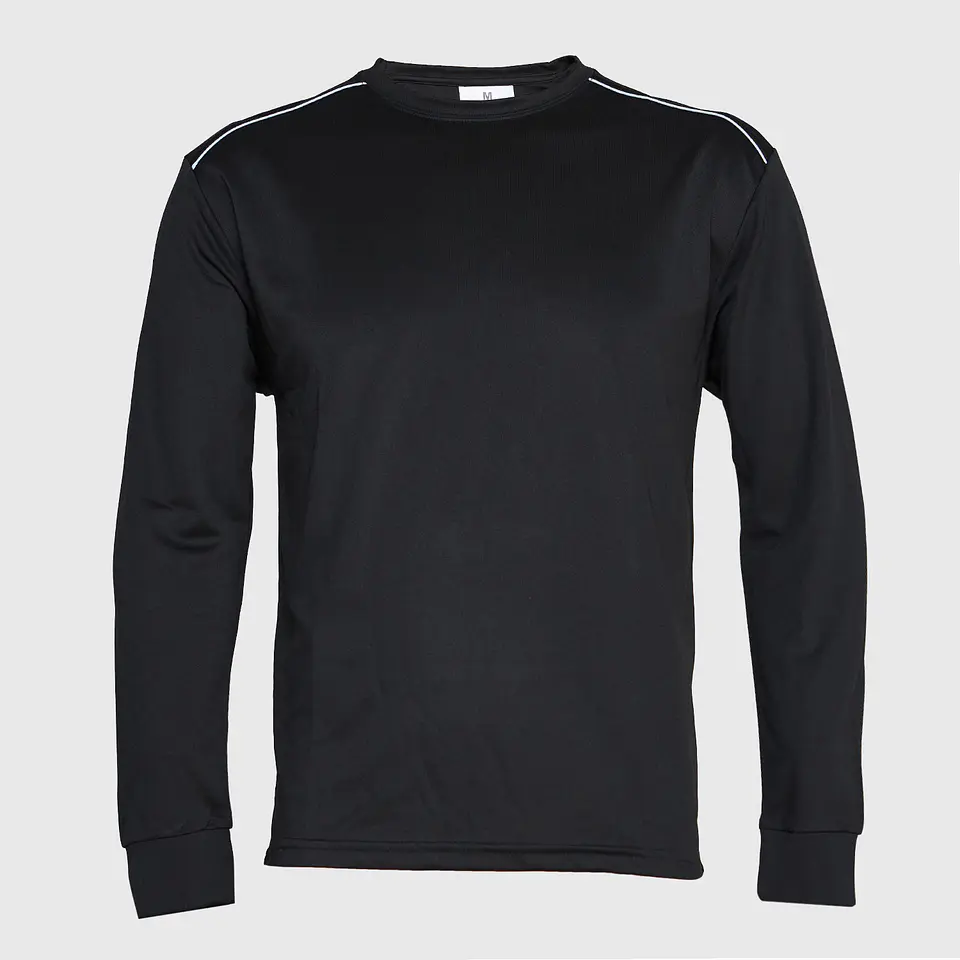 Polera Dry Fit C/Antibacterial Ml Cuello Polo Y Reflectante 2