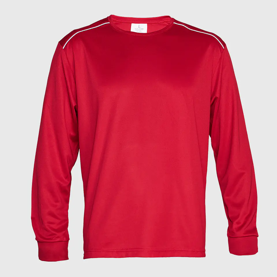 Polera Dry Fit C/Antibacterial Ml Cuello Polo Y Reflectante 3