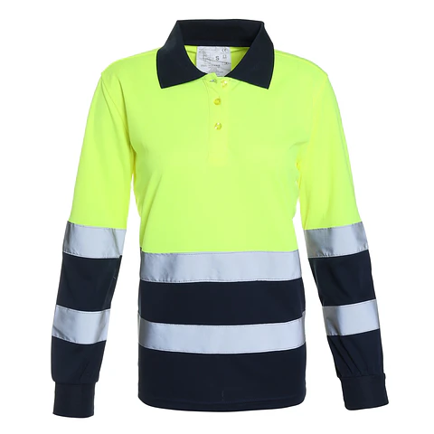 Polera Alta Visibilidad Ml Cuello Camisero Mujer