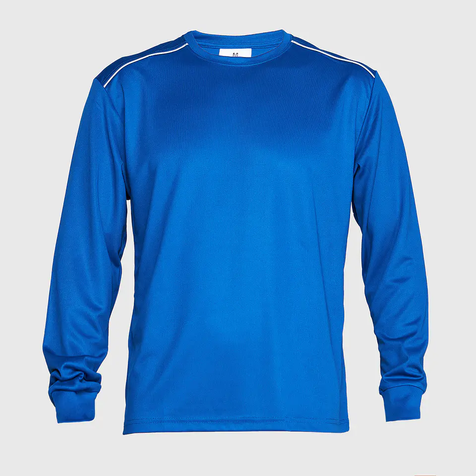 Polera Dry Fit C/Antibacterial Ml Cuello Polo Y Reflectante 4