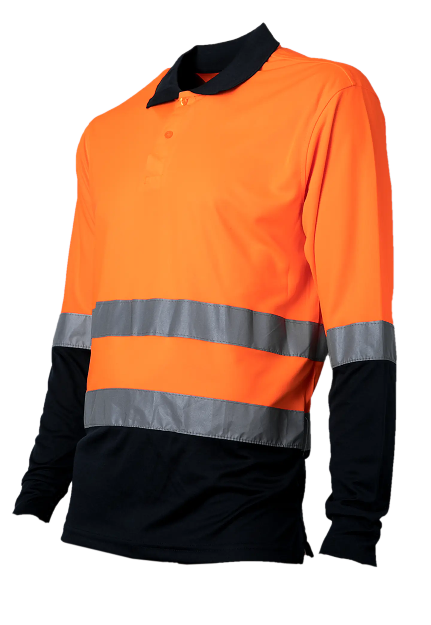 Polera Alta Visibilidad Ml Cuello Camisero 3
