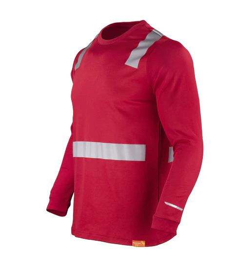 POLERA HIBRIDA C/REFLECTIVA M/LARGA 60% ALG 40%