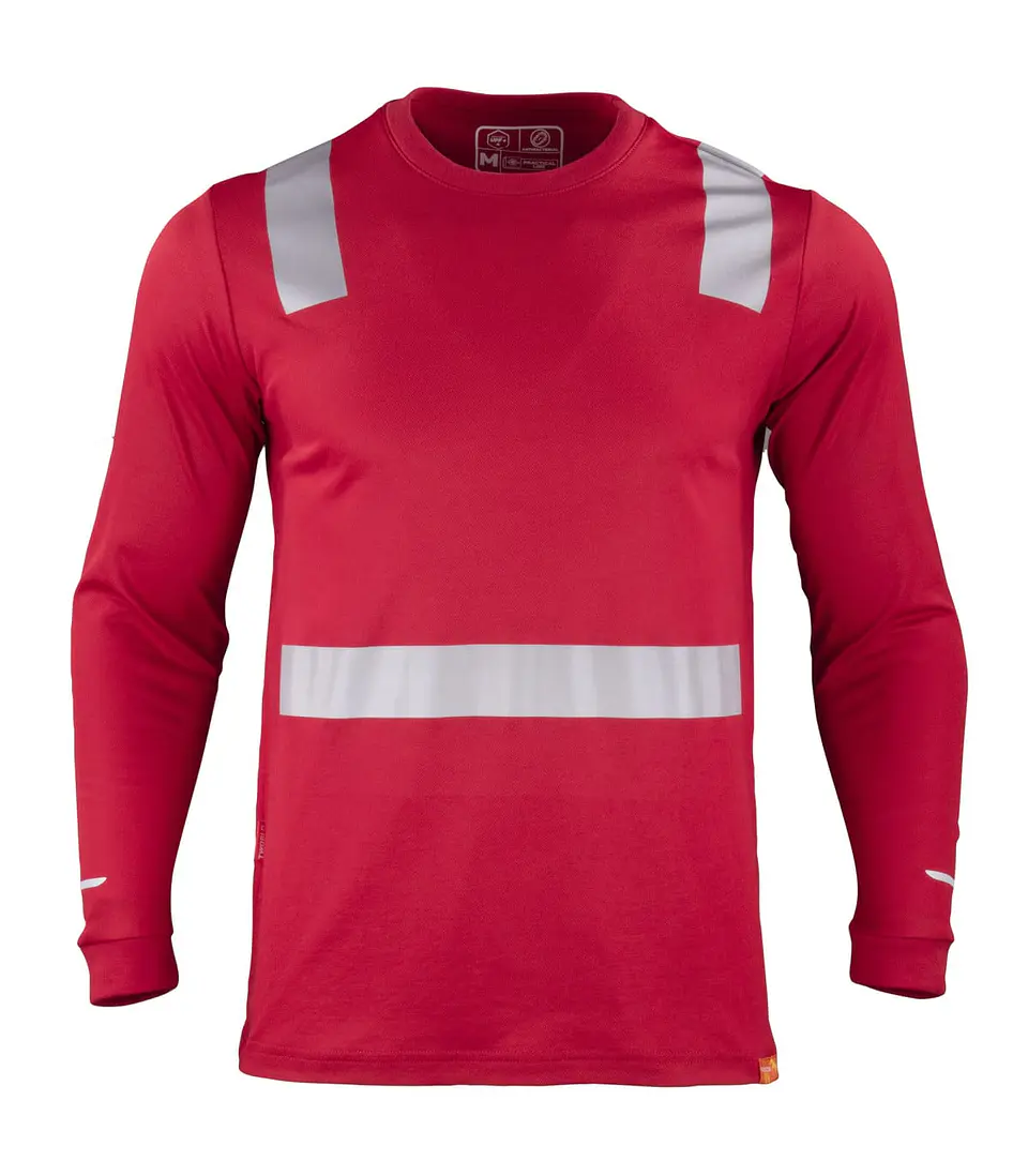 POLERA HIBRIDA C/REFLECTIVA M/LARGA 60% ALG 40% 3