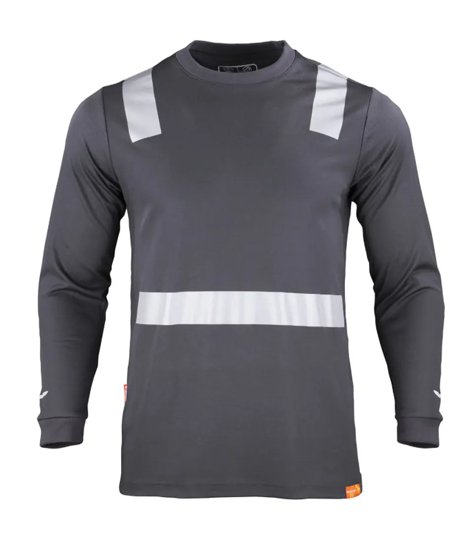 POLERA HIBRIDA C/REFLECTIVA M/LARGA 60% ALG 40% 9