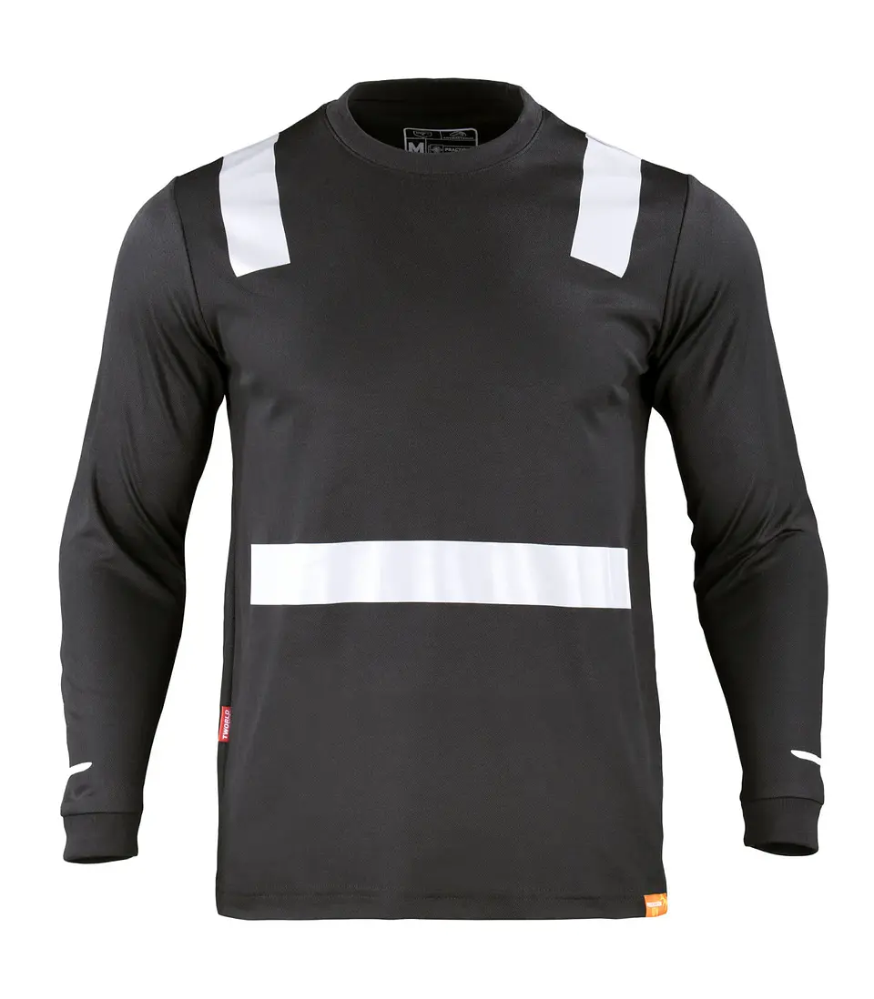 POLERA HIBRIDA C/REFLECTIVA M/LARGA 60% ALG 40% 10