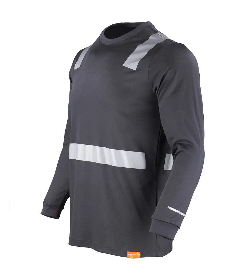 POLERA HIBRIDA C/REFLECTIVA M/LARGA 60% ALG 40% 16