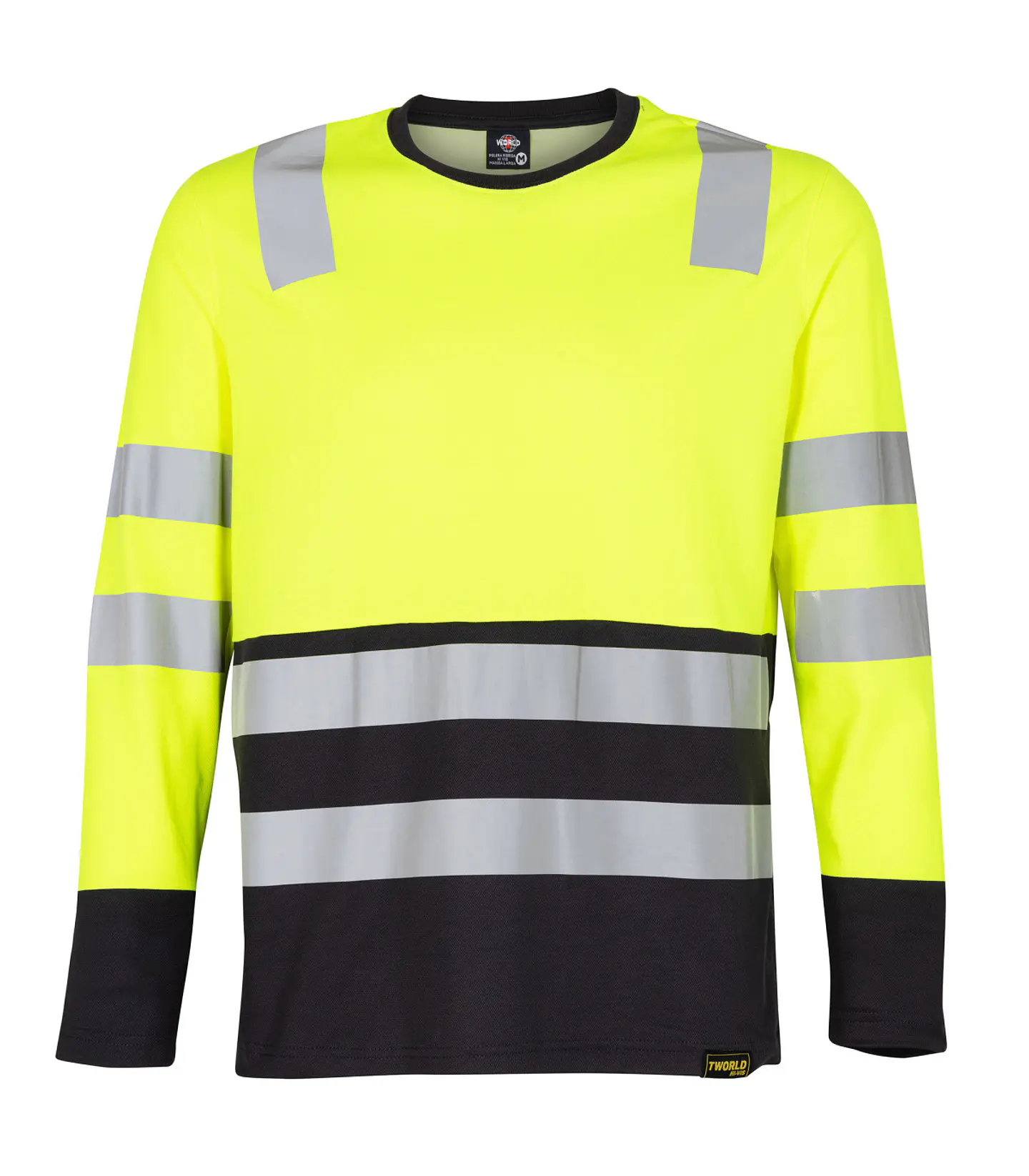 POLERA HIBRIDA HI VIS BI COLOR M/LARGA 1