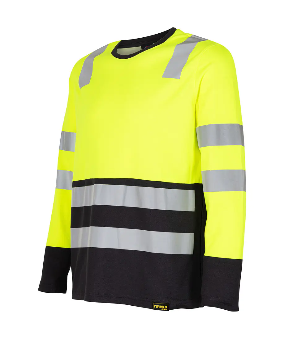 POLERA HIBRIDA HI VIS BI COLOR M/LARGA 4