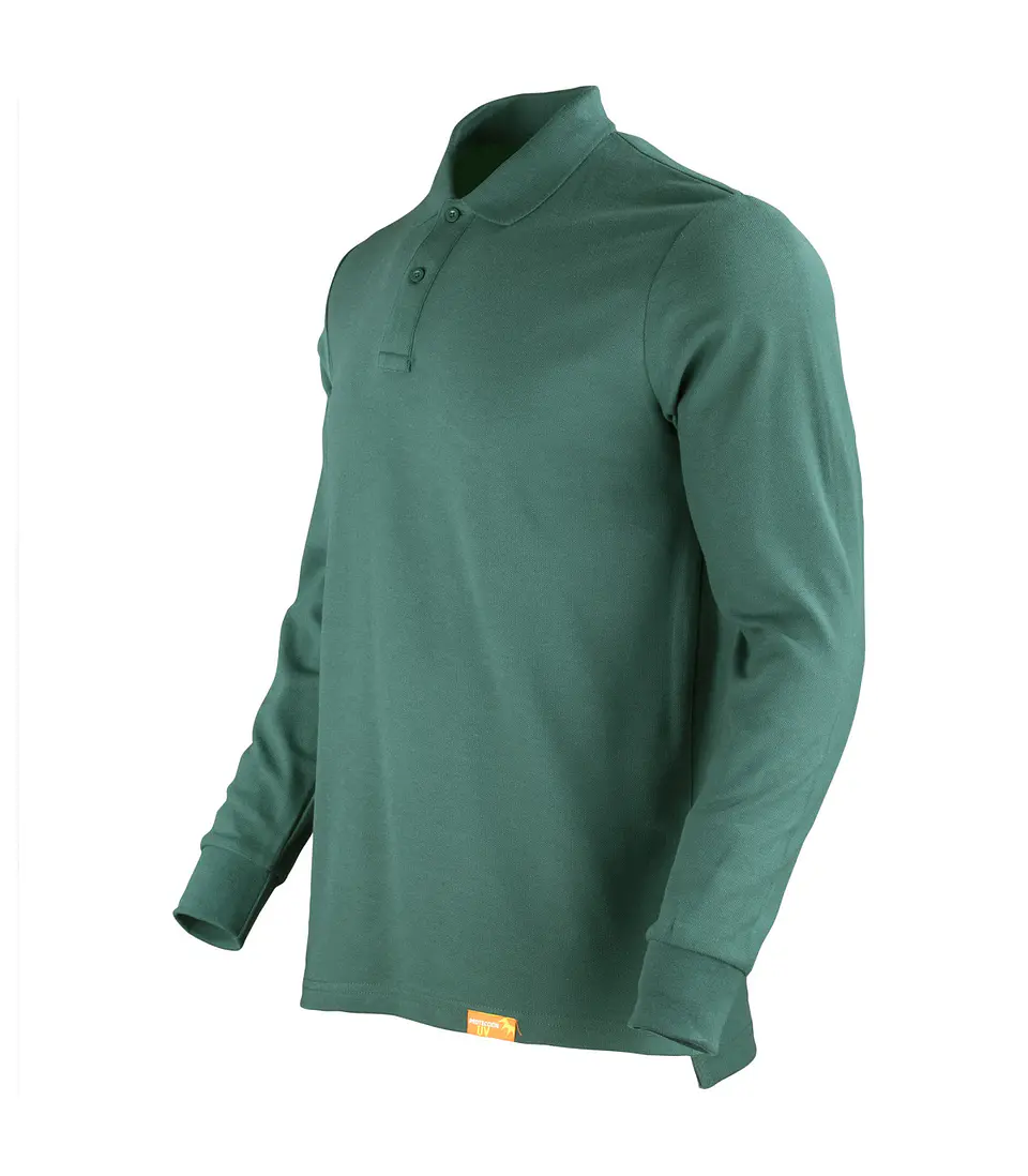 POLERA POLO M/L HOMBRE 80% ALG 20% POLY 2