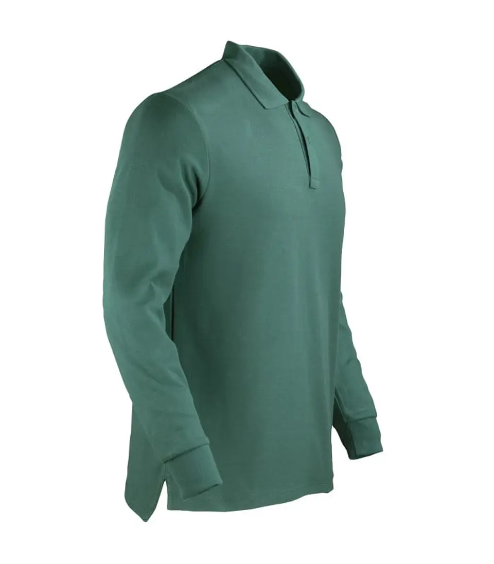 POLERA POLO M/L HOMBRE 80% ALG 20% POLY 9