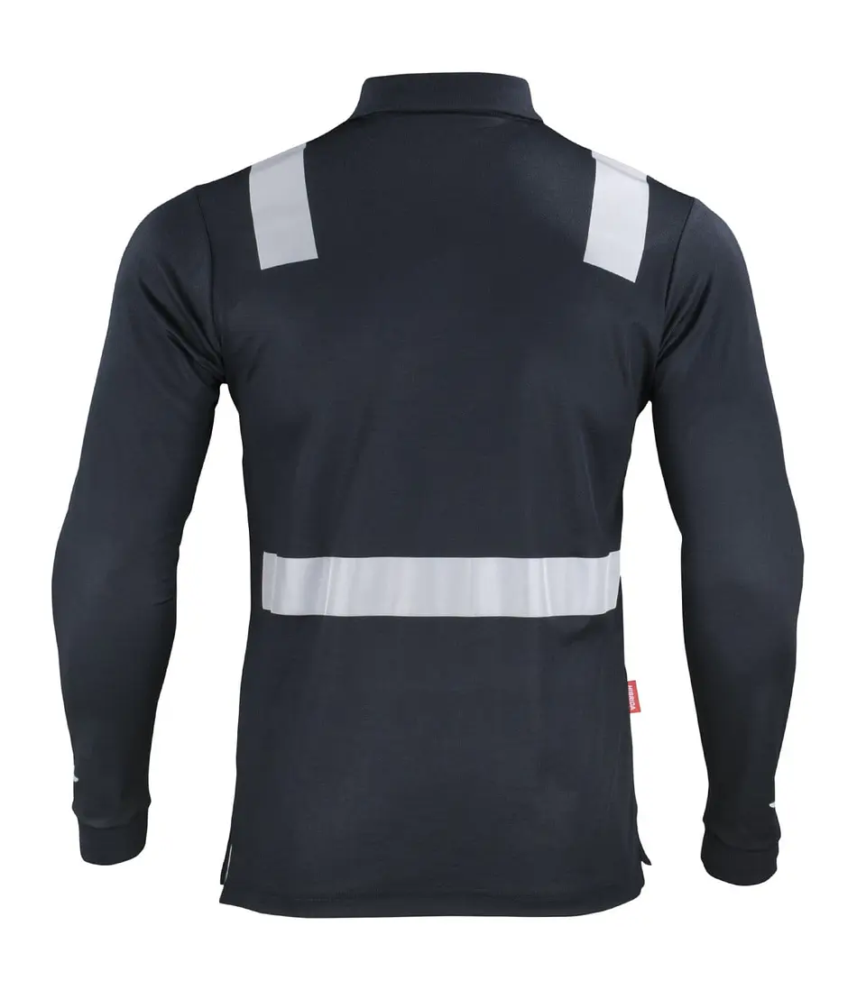POLERA POLO HIBRIDA C/REFLECTIVA M/LARGA 1