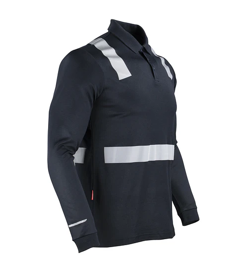 POLERA POLO HIBRIDA C/REFLECTIVA M/LARGA