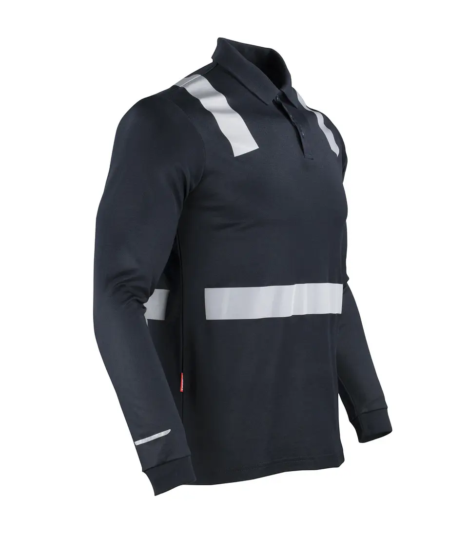POLERA POLO HIBRIDA C/REFLECTIVA M/LARGA 2