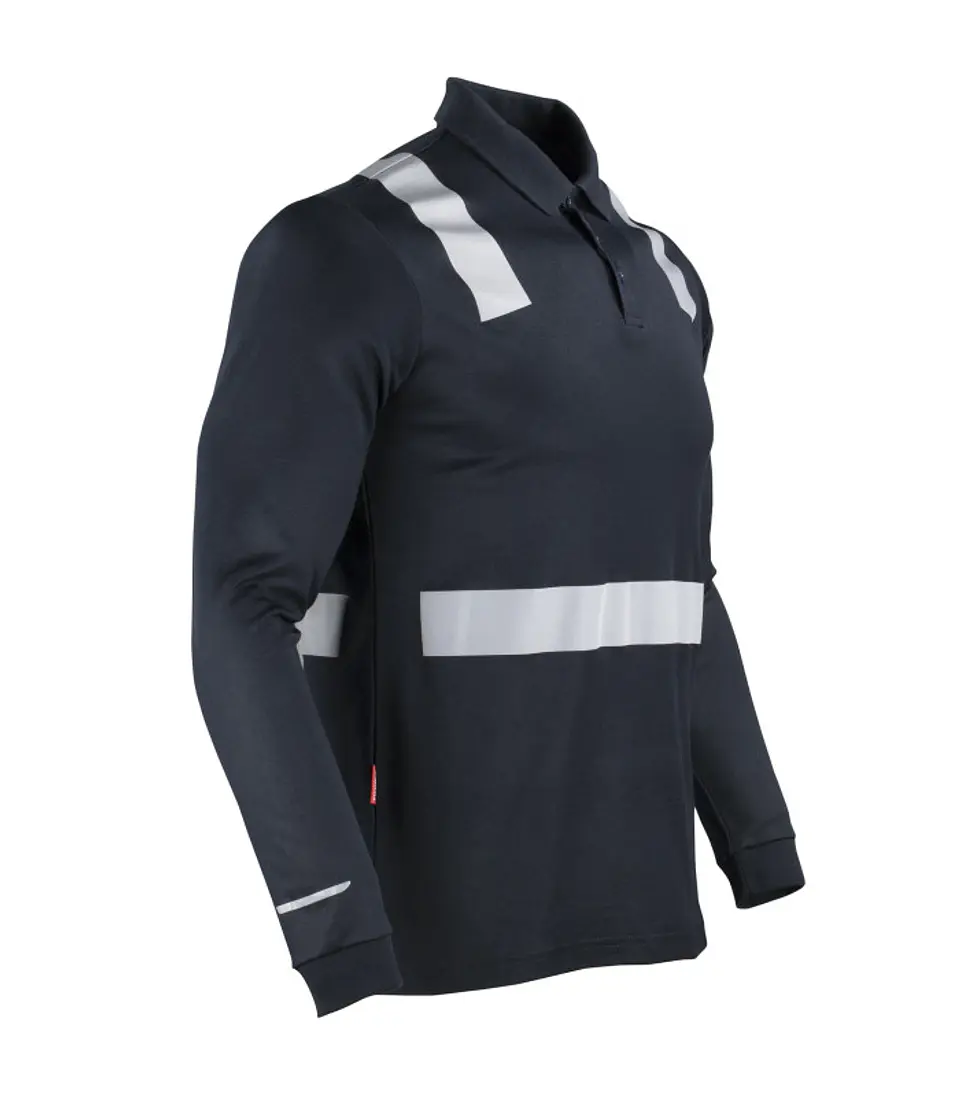POLERA POLO HIBRIDA C/REFLECTIVA M/LARGA 6