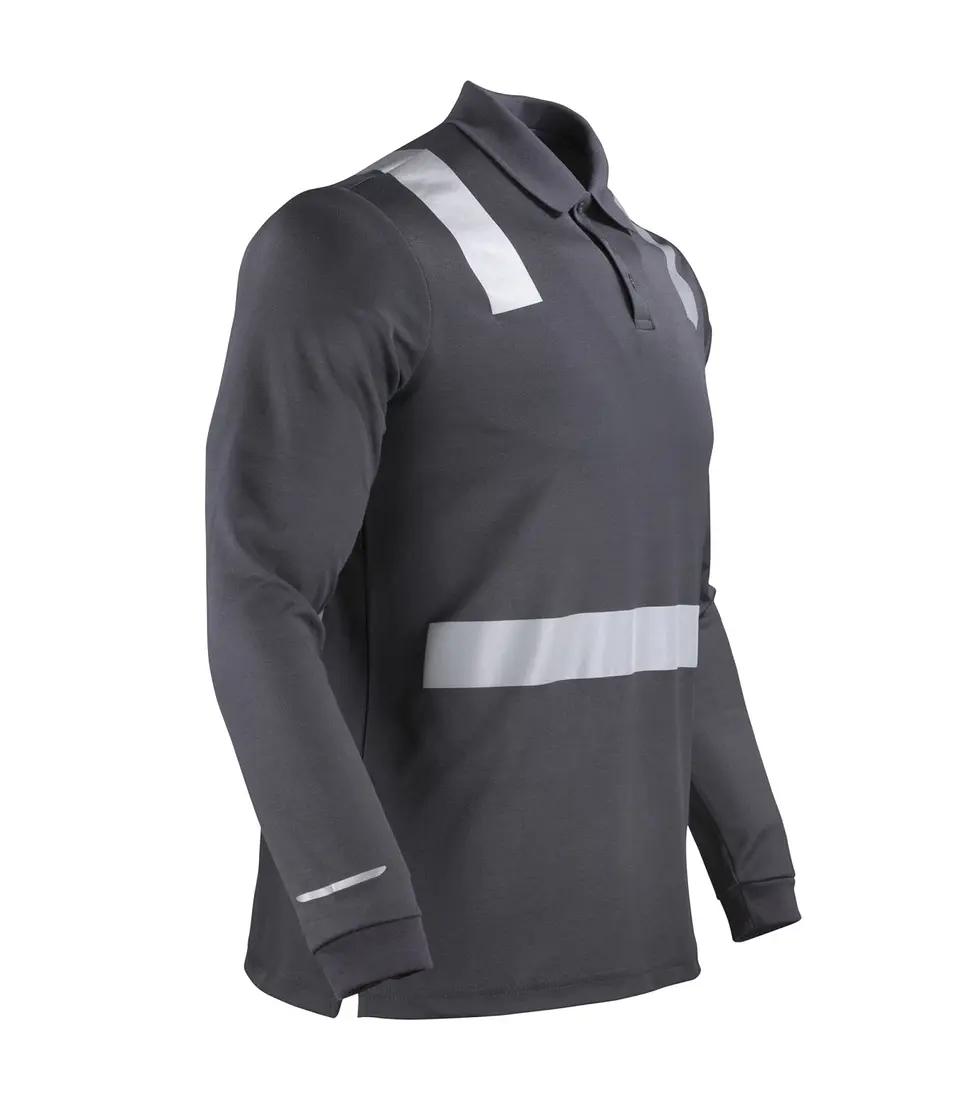 POLERA POLO HIBRIDA C/REFLECTIVA M/LARGA 9
