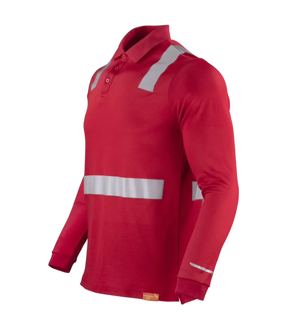 POLERA POLO HIBRIDA C/REFLECTIVA M/LARGA 11